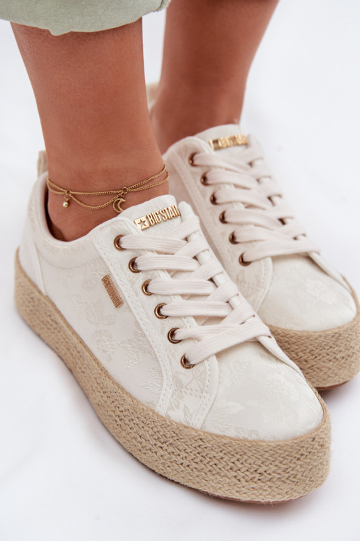 bežná obuv Espadrilky s platformou Big Star TT274346 slonovina