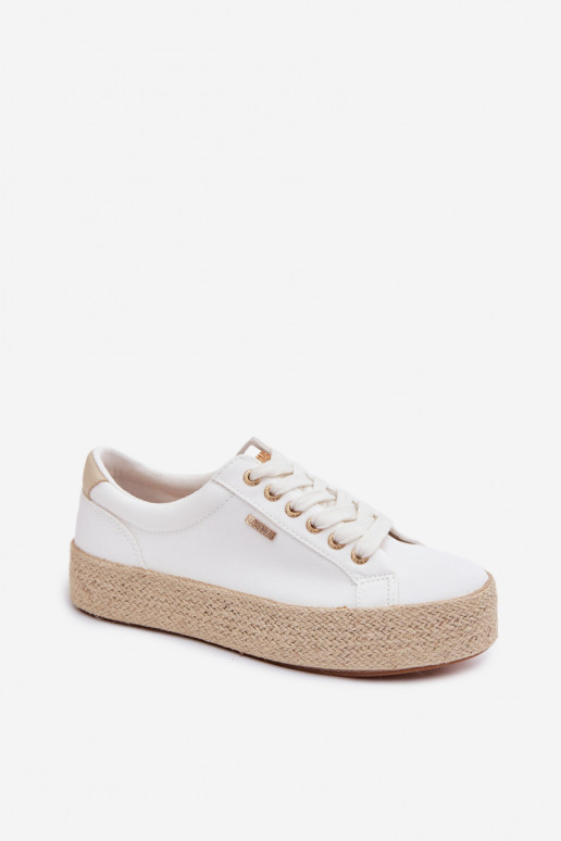bežná obuv Espadrilky s platformou Big Star TT274349 biela farba