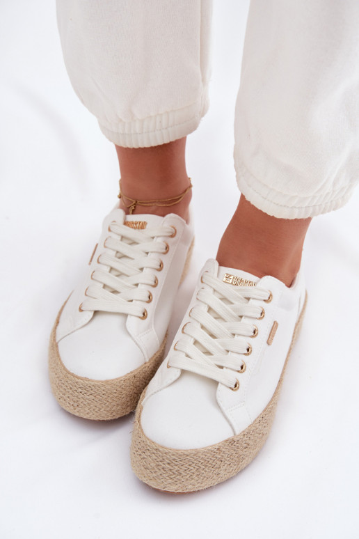 bežná obuv Espadrilky s platformou Big Star TT274349 biela farba