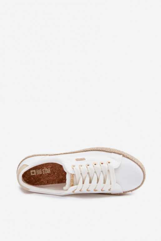 bežná obuv Espadrilky s platformou Big Star TT274349 biela farba