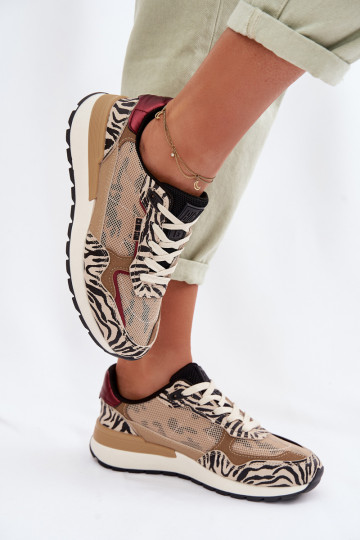 tenisky Tenisky model obuvi Dámske Vzorované Big Star TT274333 béžová