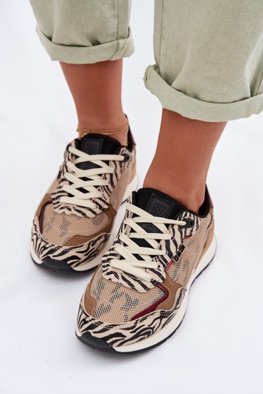 tenisky Tenisky model obuvi Dámske Vzorované Big Star TT274333 béžová