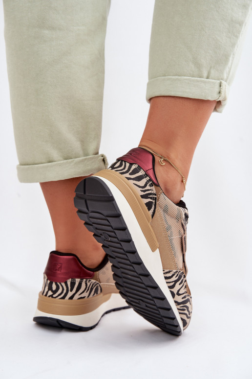 tenisky Tenisky model obuvi Dámske Vzorované Big Star TT274333 béžová