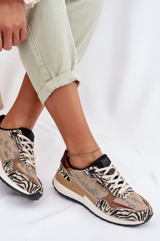 tenisky Tenisky model obuvi Dámske Vzorované Big Star TT274333 béžová