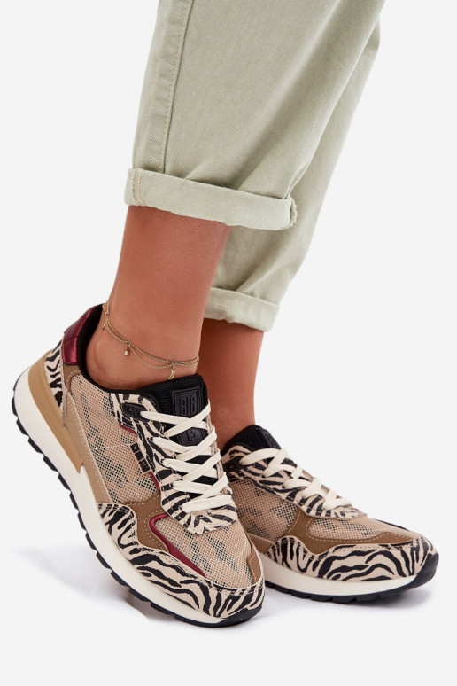 tenisky Tenisky model obuvi Dámske Vzorované Big Star TT274333 béžová