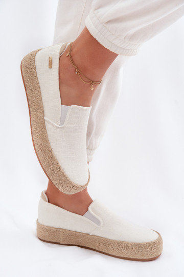 Espadrilky s platformou Big Star TT274090 farby slonoviny