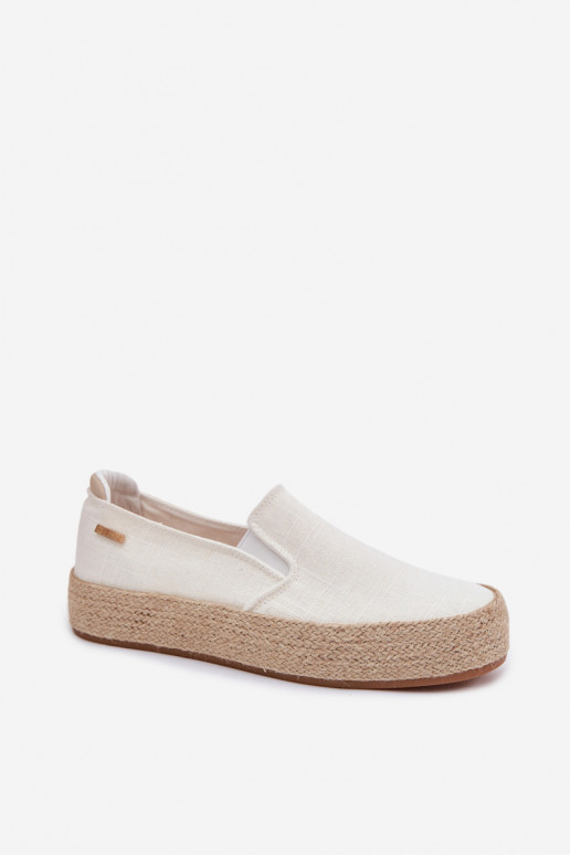 Espadrilky s platformou Big Star TT274090 slonovina