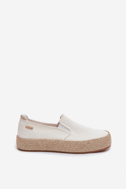 Espadrilky s platformou Big Star TT274090 slonovina