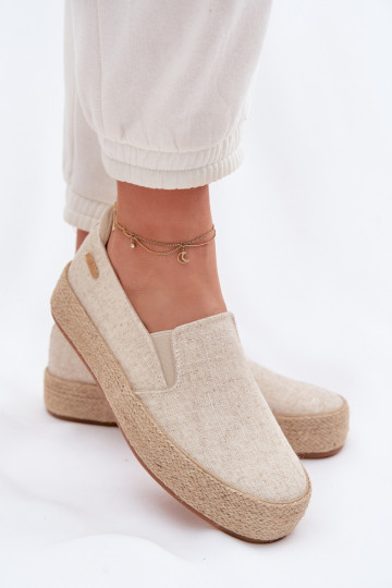 Espadrilky s platformou Big Star TT274089 béžová