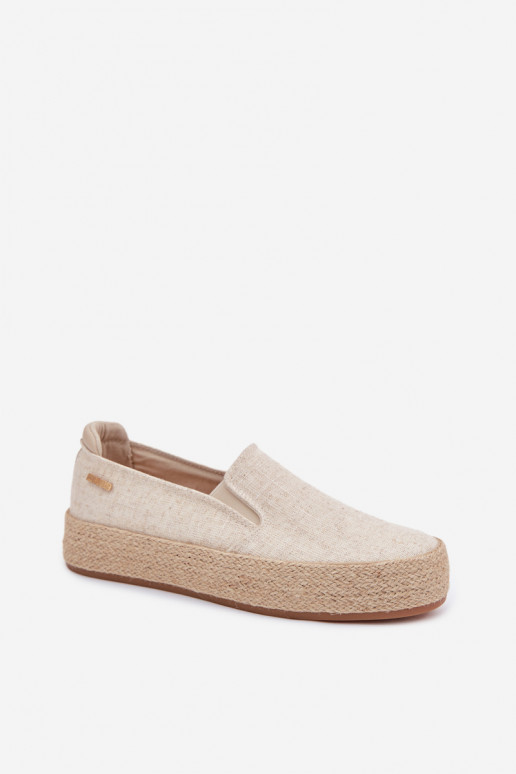 Espadrilky s platformou Big Star TT274089 béžová