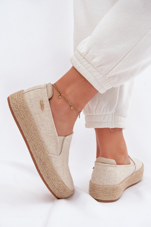 Espadrilky s platformou Big Star TT274089 béžová
