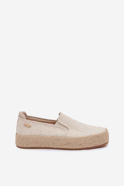 Espadrilky s platformou Big Star TT274089 béžová