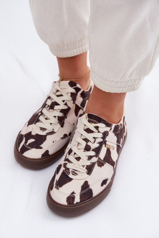 Tenisky model obuvi Dámske IN Łaty Big Star TT274369 biely-Hnedá farba