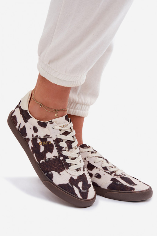 Tenisky model obuvi Dámske IN Łaty Big Star TT274369 biely-Hnedá farba