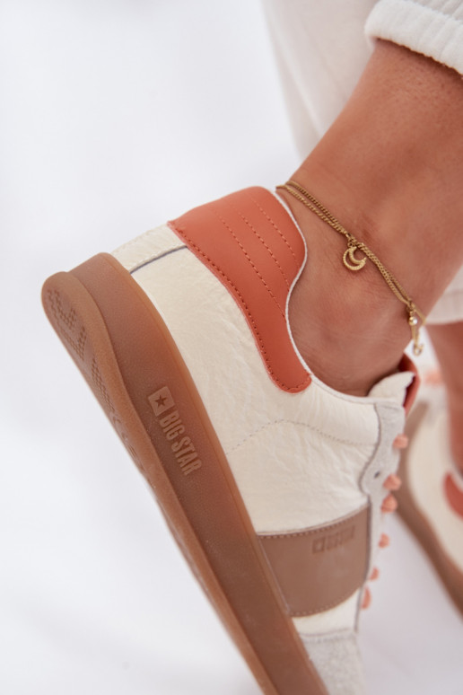 Kožené zo semišu Tenisky model obuvi Dámske Big Star TT274725 béžová