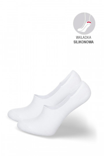 Pánske mikropolyesterové bavlnené ponožky biele