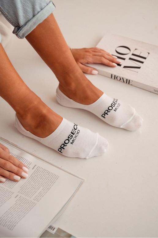 Dámske ponožky Micropäty PROSECCO MOOD biela farba