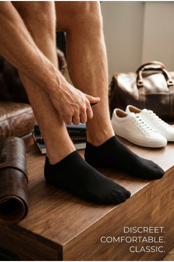 Pánske ponožky Stopki ULTRA CIENKIE čierna