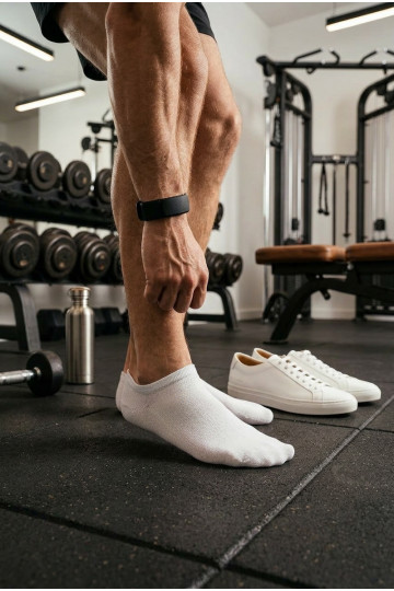 Pánske ponožky Stopki ULTRA CIENKIE biela farba