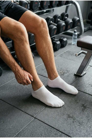 Pánske ponožky Stopky ULTRA TENKÉ biele 2