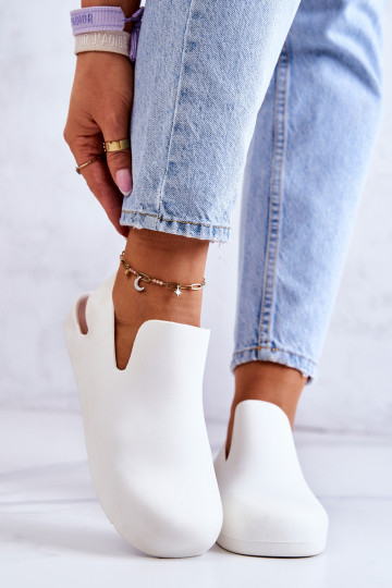 Gumové papuče biela farba Meriko II GAT.