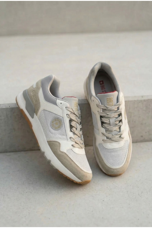 Tenisky model obuvi pre mužov s platformou Big Star TT174032 biely-Modrá