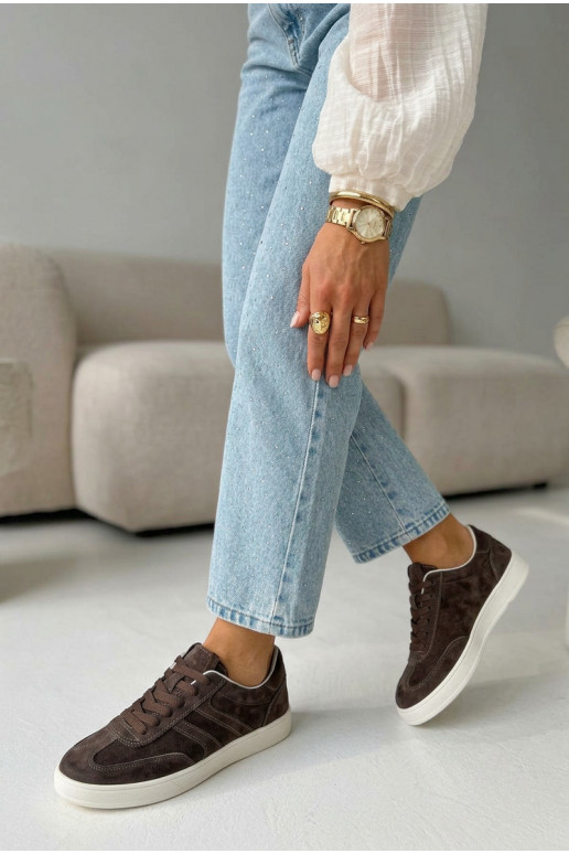 Tenisky model obuvi zo semišu Vinceza 95400 CzekoladoIne