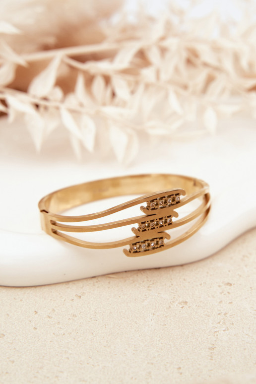 Žena Náramok z nerezovej ocele zlatej farby