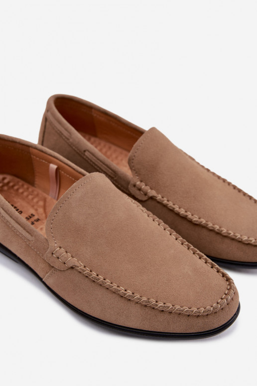 Mokasíny pre mužovZapnutéturalnego zo semišuu Big Star TT174201 béžová