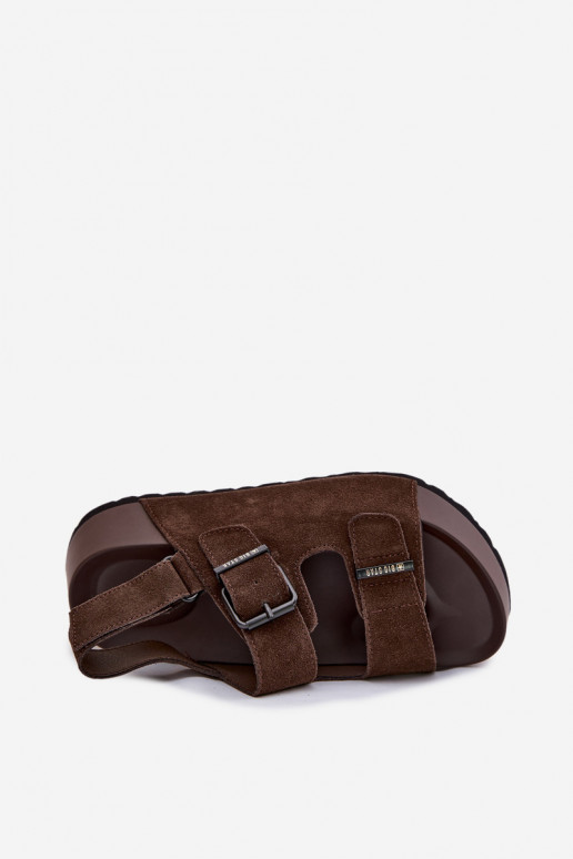 Semišové sandále s platformou Big Star TT274236 CzekoladoIne