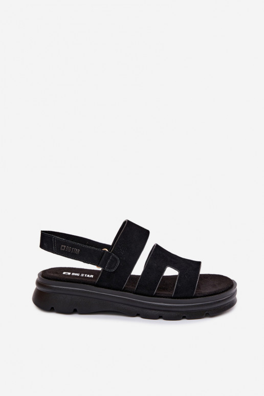 Dámske sandále zo semišu Big Star TT274484 čierna