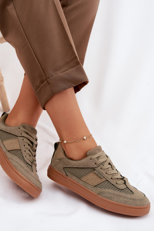 Tenisky model obuvi Dámske Big Star TT274761 khaki farby