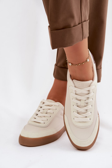 Tenisky model obuvi Dámske z eko kože Big Star TT274311 slonovina 2