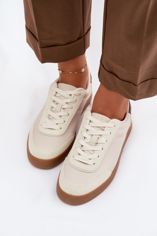 Tenisky model obuvi Dámske z eko kože Big Star TT274311 slonovina