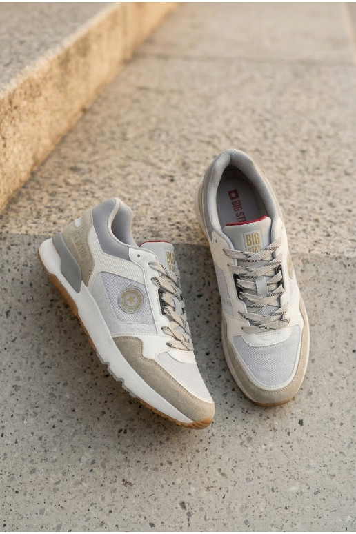 Tenisky model obuvi pre mužov s platformou Big Star TT174032 biely-Modrá