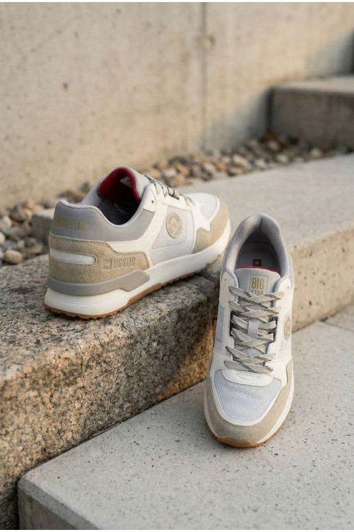 Tenisky model obuvi pre mužov s platformou Big Star TT174032 biely-Modrá