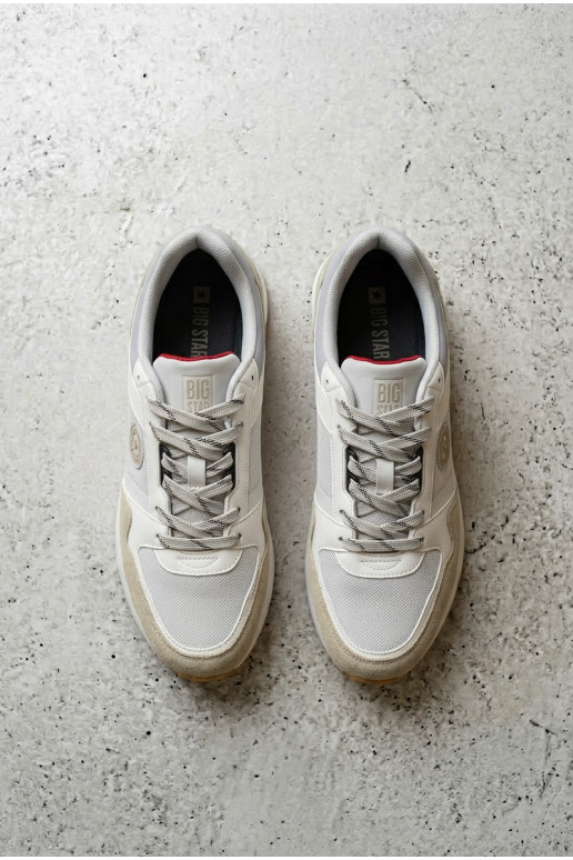 Tenisky model obuvi pre mužov s platformou Big Star TT174032 biely-Modrá