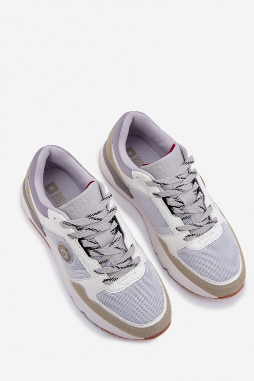 Tenisky model obuvi pre mužov s platformou Big Star TT174032 biely-Modrá