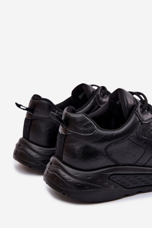 Tenisky model obuvi pre mužov Eko Kožené čierna Torven