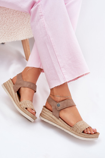 Dámske sandále s platformou Inblu RV000014 béžová