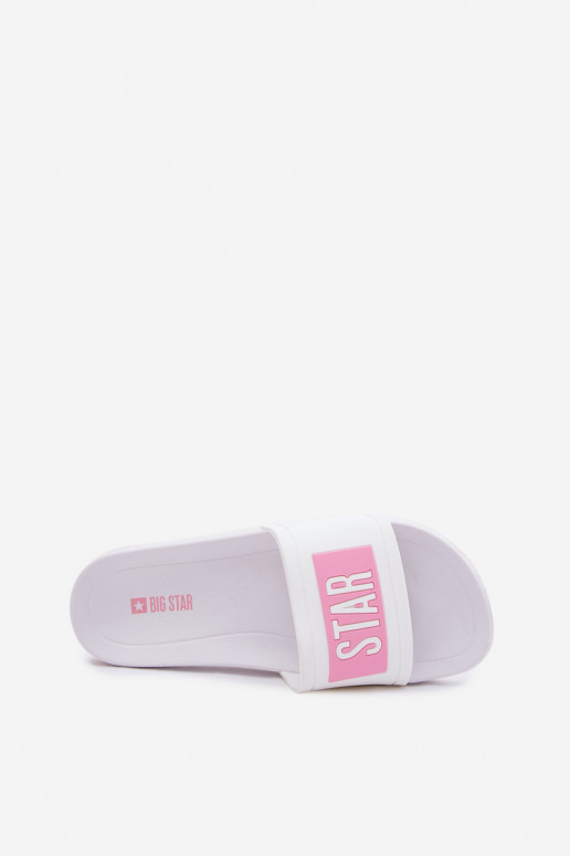 Dámske Papuče Big Star TT274A005 biely-Ružová