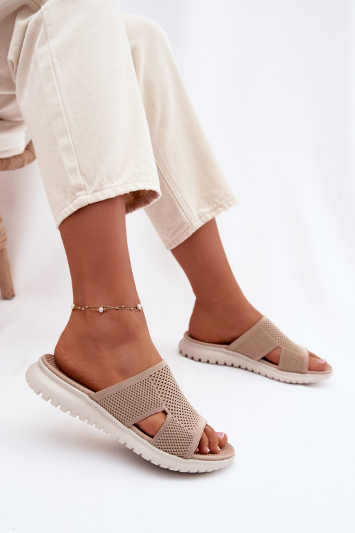 Dámske papuče Sergio Leone KL064 béžová