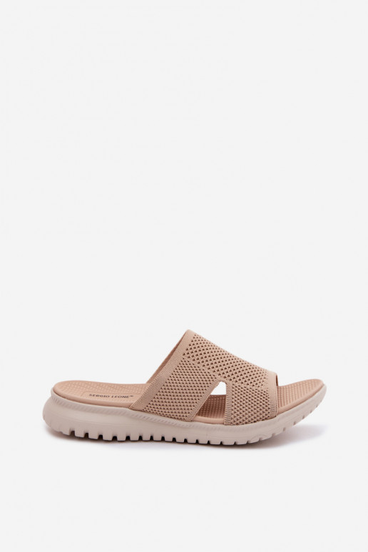 Dámske papuče Sergio Leone KL064 béžová