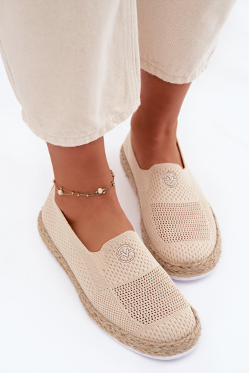 Espadrilky Vinceza 13659 pieskovej farby