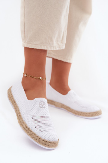 Espadrilky Vinceza 13659 bielej farby