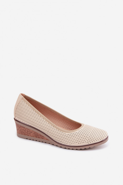 topánky Dámske s platformou Vinceza 58629 slonovina