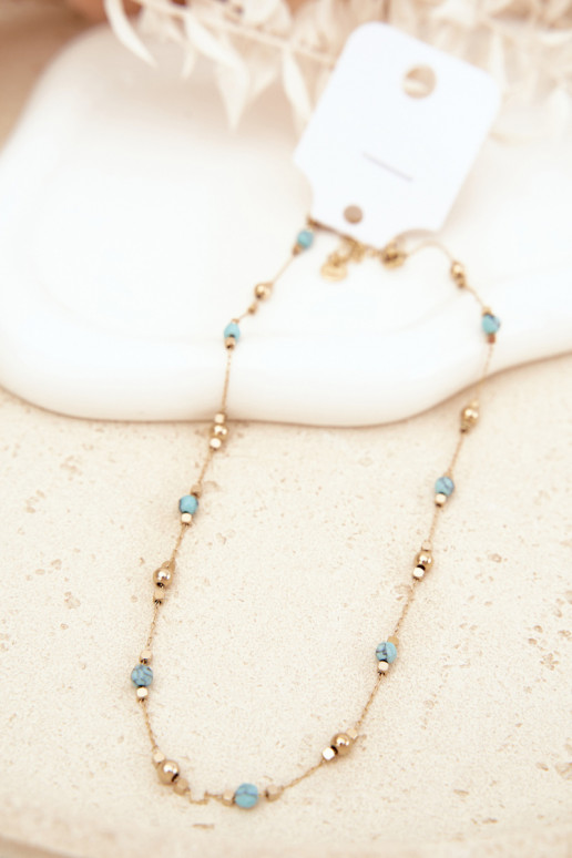 Dámsky náhrdelníkTurkuSovymi koralové farbyikami zlatej farby