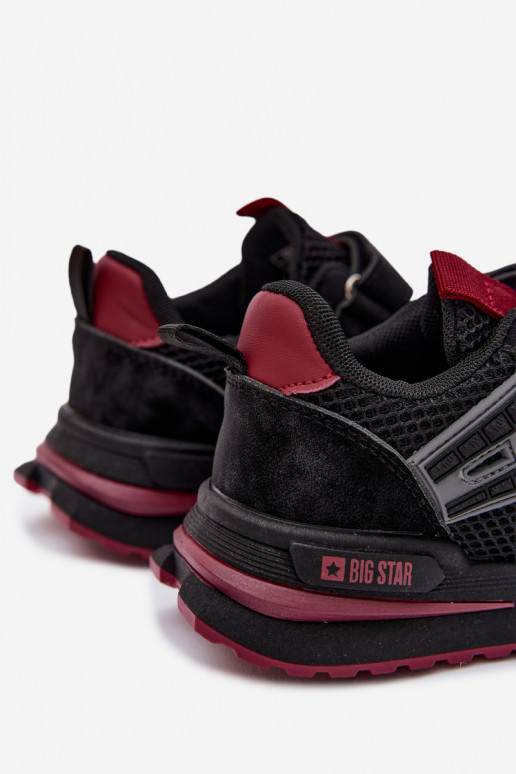 topánky Detské tenisky Big Star TT374152 HI-POLY SYSTEM Čierna a-bordová