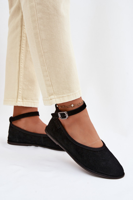 BalerínkyZapnutéturalnego zo semišuu Big Star TT274212 čierna