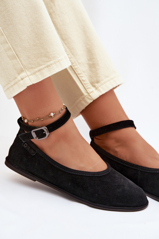 BalerínkyZapnutéturalnego zo semišuu Big Star TT274212 čierna